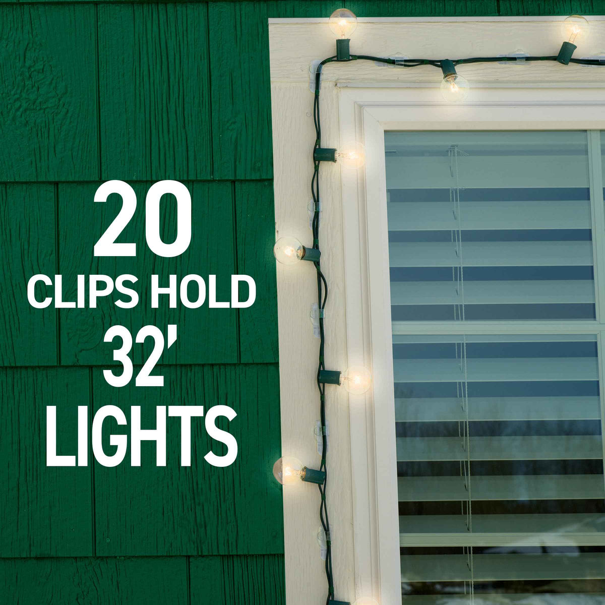 Command Outdoor Light Clips, Damage Free Hanging Outdoor Light Clips with Adhesive Strips, No Tools Wall Clips for Hanging Outdoor Lights and Cables, 20 Clear Clips and 24 Command Strips 🍁 All In One Marketplace Canada