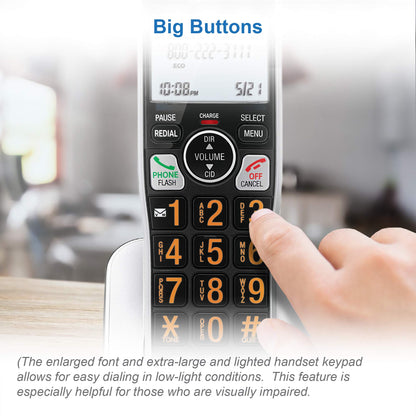 AT&T BL102-2 DECT 6.0 2-Handset Cordless Phone for Home with Answering Machine, Call Blocking, Caller ID Announcer, Audio Assist, Intercom, and Unsurpassed Range, Silver/Black 🍁 All In One Marketplace Canada
