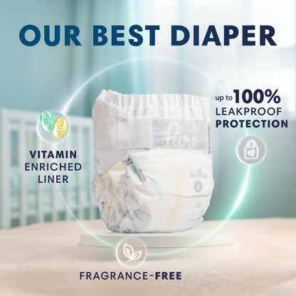 Pampers Pure Baby Diapers, Size 5 (27+ lbs), 132, Up to 100% Leakproof, Premium Hypoallergenic Soft Diapers 🍁 All In One Marketplace Canada