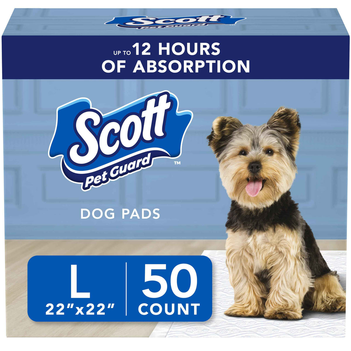 Scott Pet Guard Dog Pads, 12 Hour Odor Control, Large, 22" x 22", 50-Pack 🍁 All In One Marketplace Canada