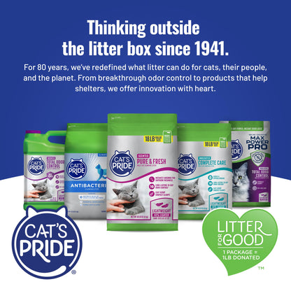 Cat's Pride Max Power: UltraClean Low Tracking Multi-Cat Clumping Litter - Keeps Paws & Home Clean - Up to 10 Days of Powerful Odor Control - 99% Dust Free - Unscented, 15 Pounds 🍁 All In One Marketplace Canada