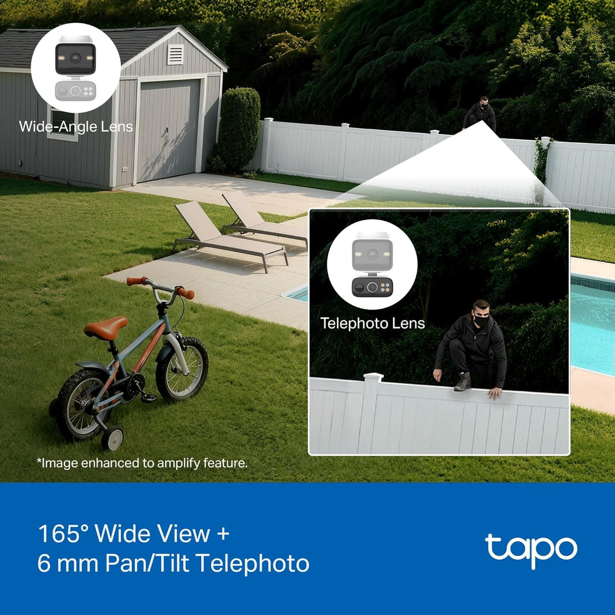 Tapo 2K Dual Lens 360° Pan/Tilt Security Battery Camera Wireless w/Solar Panel, 165° Wide View + 6mm Telephoto, Free Person/Vehicle Detection, SD/Cloud Storage, Works w/Alexa & Google (Tapo C645D KIT) 🍁 All In One Marketplace Canada