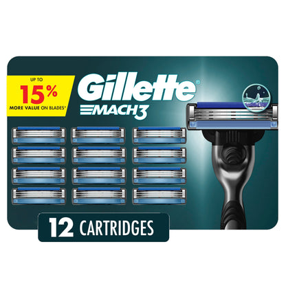 Gillette Mach3 Men's Razor Blade Refills, 12 Refills 🍁 All In One Marketplace Canada