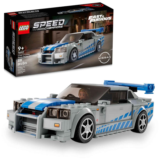 LEGO Speed Champions 2 Fast 2 Furious Nissan Skyline GT-R (R34) 76917 Race Car Toy Model Building Kit, Collectible with Racer Minifigure, 2023 Set for Kids 🍁 All In One Marketplace Canada