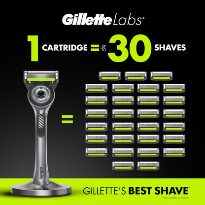Gillette Mens Razor Blade Refills with Exfoliating Bar by GilletteLabs, Compatible Only with GilletteLabs Razors with Exfoliating Bar and Heated Razor, 4 Razor Blade Cartridges 🍁 All In One Marketplace Canada