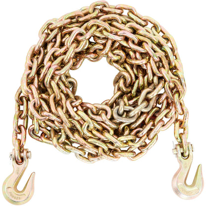 VEVOR Transport Binder Chain, 7100 lbs Working Load Limit, 3/8'' x 20' G80 Tow Chain Tie Down with Grab Hooks, DOT Certified, Galvanized Coating Manganese Steel for Dock Factory Construction Site 🍁 All In One Marketplace Canada