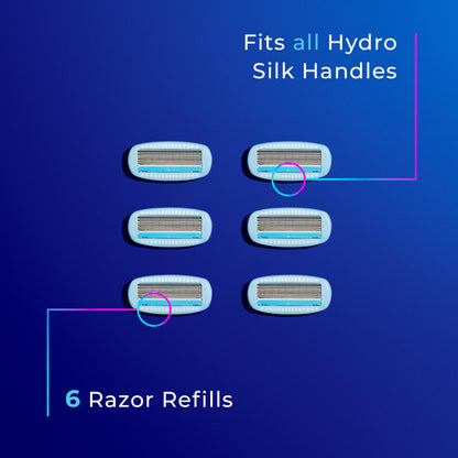 Schick Hydro Silk Moisture Hydration Razors for Women | Replacement Refills for any Hydro Silk Handles | 5-Blade Refill | 6 Count Razor Refills 🍁 All In One Marketplace Canada