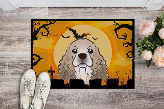Caroline's Treasures BB1774JMAT Halloween Cocker Spaniel Door Mat, Indoor Rug or Outdoor Welcome Mat 24x36 Doormat, 24H X 36W, Multicolor