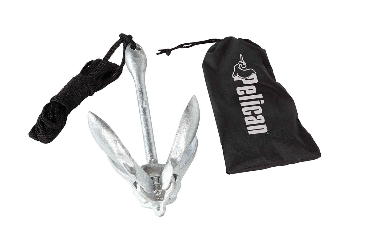 Pelican Compact Anchor Kit for Kayak, Canoe, SUP, Inflatables or Small Boats, Foldable Storage Bag, Ideal for Fishing Kayak Boating (3 lb) 🍁 All In One Marketplace Canada