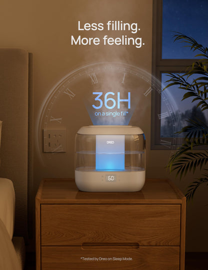 DREO 4L Smart Humidifiers for Bedroom, Top Fill Quiet Cool Mist Humidifier for Baby Large Room, Ultrasonic with Oil Diffuser, Nightlight, Auto, 32H Runtime for Home, Nursery, Plants, Works with Alexa 🍁 All In One Marketplace Canada