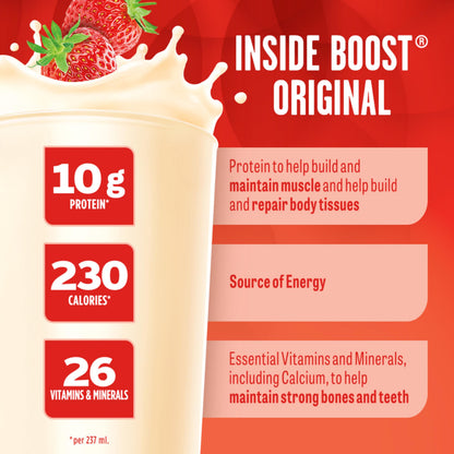 BOOST Original Meal Replacement Drink, Strawberry, 24 x 237 ml - PACKAGING MAY VARY 🍁 All In One Marketplace Canada
