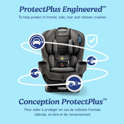 Graco Extend2Fit Convertible Car Seat, 2-in-1 Forward & Rear-Facing Baby Car Seat, 1.8-30 kg (4-65 lb), Talia 🍁 All In One Marketplace Canada