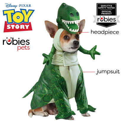 Rubies Disney Toy Story Pet Costume, Rex, X-Large for Themed Parties and Halloween