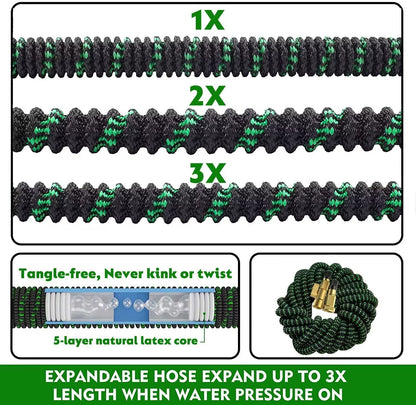 200 FT Garden Hose Expandable Hose - All New 2026 Flexible Water Hose with 10 Functions Spray Nozzle - Car Wash Hose with Solid Brass Connector, Leakproof Lightweight Expanding Pipe for Yard,Outdoor 🍁 All In One Marketplace Canada