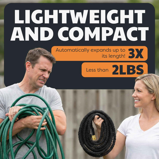 XHOSE PRO Expandable Garden Hose 100ft Water Hose with Brass Fittings, Flexible, Expanding and Retractable, Lightweight 100 Ft Hose, Tuyau Arrosage - 2026 Model 🍁 All In One Marketplace Canada