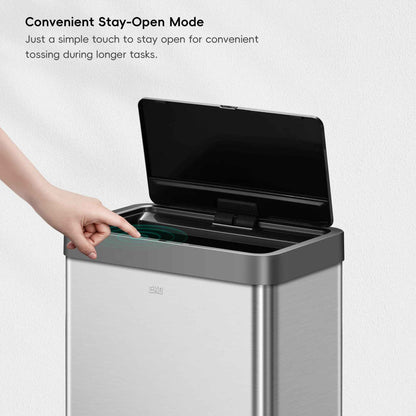 EKO Mirage X 80 Liter / 21.1 Gallons Motion Sensor Trash Can, Automatic Large Kitchen Trash Can Touchless, Stainless Steel 🍁 All In One Marketplace Canada