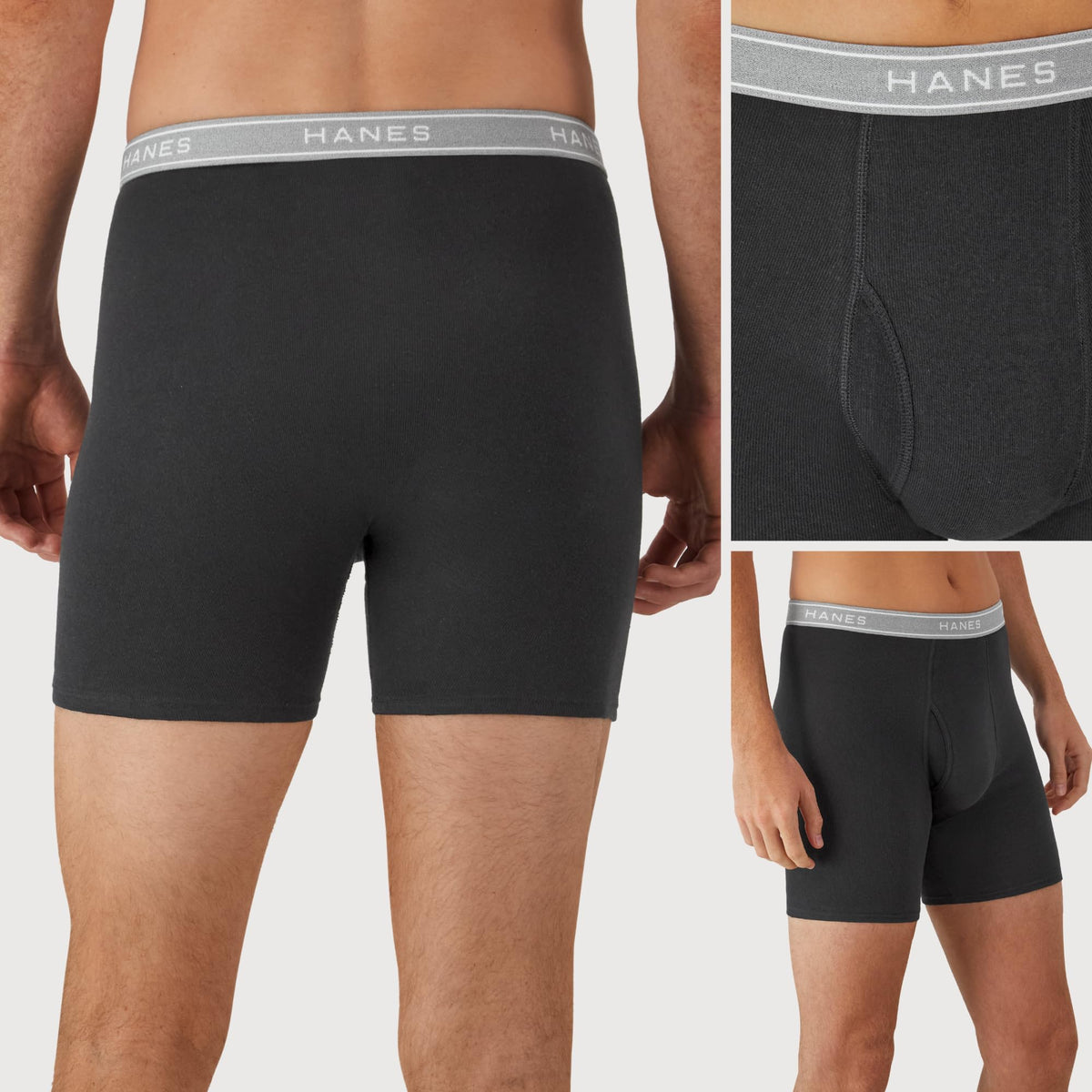 Hanes Mens Underwear Briefs, Cool Dri Moisture-Wicking Cotton No-Ride-up for Men, Multi-Packs Available Boxer, 12 Pack - Black, XX-Large US 🍁 All In One Marketplace Canada