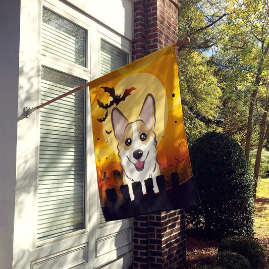 Caroline's Treasures BB1811CHF Halloween Sable Corgi Canvas House Size Flag, Multicolor, Large