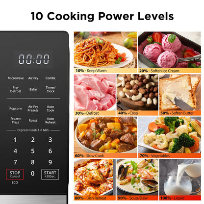 BLACK+DECKER 0.9 Cu.ft Microwave Oven Air Fryer Combo, 900W 5-in-1 🍁 All In One Marketplace Canada