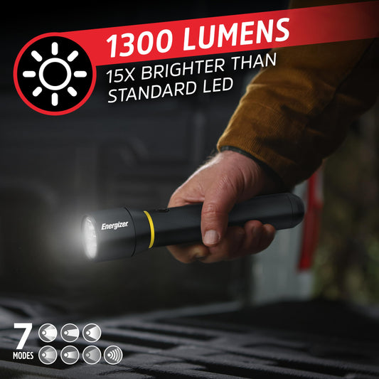 ENERGIZER LED Flashlight Vision PRO, Ultra Bright 1000+ Lumens, IPX4 Water Resistant, Aircraft-Grade Aluminum LED Light, Rugged Metal Flash Light for Outdoors, Emergency Power Outage, Black 🍁 All In One Marketplace Canada