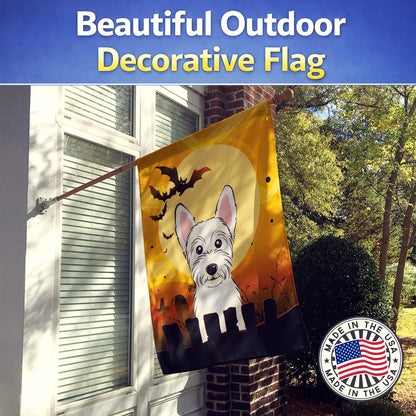 Caroline's Treasures BB1784CHF Halloween Westie Canvas House Size Flag, Multicolor, Large
