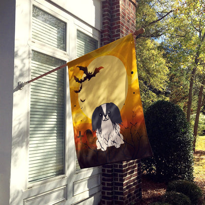 Caroline's Treasures BB4371CHF Halloween Pekingnese Black White Flag Canvas House Size, Large, Multicolor
