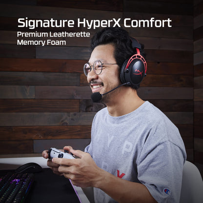 HyperX Cloud Alpha Wireless - Gaming Headset for PC, 300-hour battery life, DTS Headphone:X Spatial Audio, Memory foam, Dual Chamber Drivers, Noise-canceling mic, Durable aluminum frame,Red 🍁 All In One Marketplace Canada