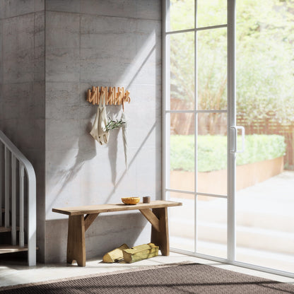 Umbra Picket Coat Rack Wall Mount – 5 Flip-Down Wood Coat Hooks, Modern & Functional Storage, Easy Install Wall Hooks, Natural 🍁 All In One Marketplace Canada