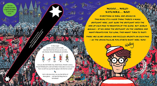 Where's Waldo? Spooky Spotlight Search: (A Halloween Hidden Object Search-and-Find Puzzle Book with a Magic Flashlight to Reveal the Picture - a Perfect Fall Holiday Gift for All Ages)