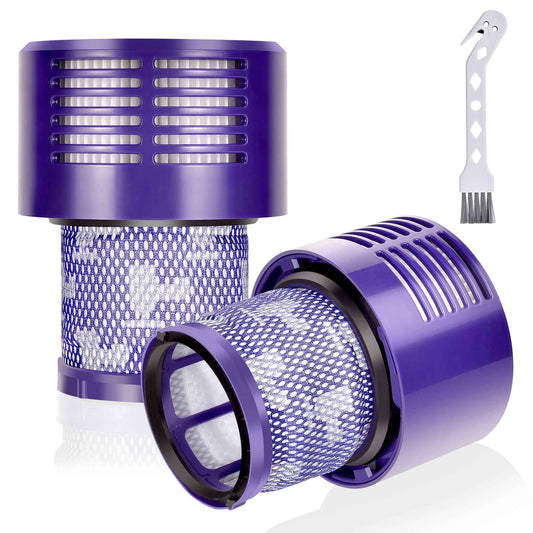 Leadaybetter Vacuum Filter Replacement for Dyson V10 Cyclone Animal Absolute Motorhead Total Clean, SV12, SV27, Replaces Part No. 969082-01 (2 Pack Filters and 1 Clean Brush) 🍁 All In One Marketplace Canada