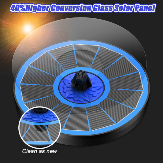 SZMP Solar Fountain Upgrade, 3.5W Solar Powered Bird Bath Fountains with Flower, Outdoor Water Feature Solar Fountain Pump with 7-in-1 Nozzles, 4 Fixed Pipes for Humingbirds, Birdbath, and Garden 🍁 All In One Marketplace Canada
