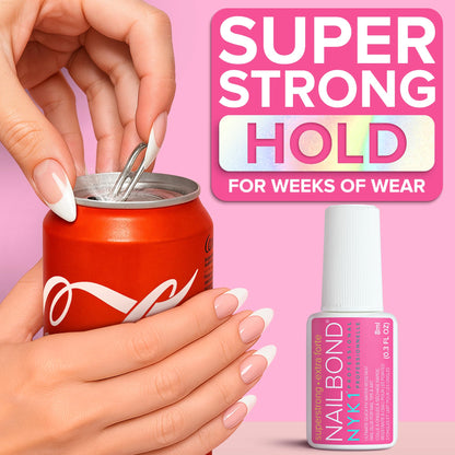 NYK1 Super Strong Nail Glue For Press On Nails, Nail Tips And Acrylic Nails (8ml) Nail Bond Brush On Nail Glue For Acrylics Glue On Nails And Fake Nails With Glue Brush for Stick On Nails Tips 🍁 All In One Marketplace Canada