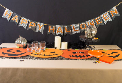 DII Jack O' Lantern Halloween Placemat Table Runner (Set of 4)