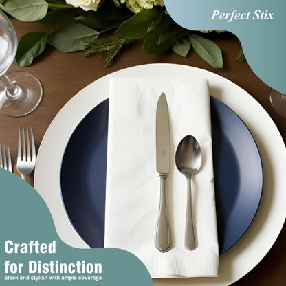 Perfect Stix White Dinner Napkin-300 2-Ply White Dinner Napkins, 0.1" Height, 17" width, 15" Length (Pack of 300) 🍁 All In One Marketplace Canada