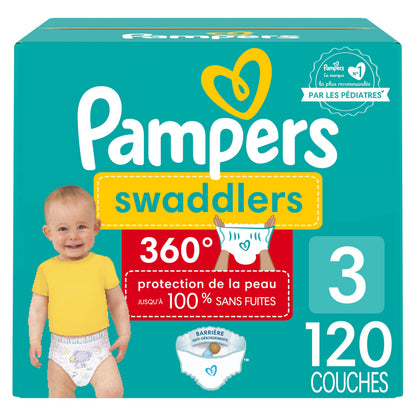 Pampers Swaddlers 360 Pull-On Diapers, Size 3, 120 Count for up to 100% Leakproof Skin Protection and Easy Changes 🍁 All In One Marketplace Canada
