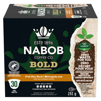 Nabob Full City Dark Coffee 100% Compostable Pods, 292g Box 🍁 All In One Marketplace Canada