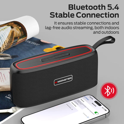Monster Portable Bluetooth Speaker, 30W Loud Sound Wireless Speaker, IPX6 Waterproof Speaker, 17 Hours Playback, Bluetooth 5.4 TWS Pairing Portable Speakers for Home, Outdoors 🍁 All In One Marketplace Canada