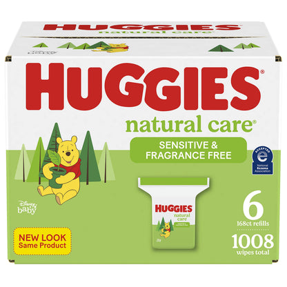 Huggies Natural Care Unscented Baby Wipes, Sensitive, 6 Refill Packs (1008 Wipes) 🍁 All In One Marketplace Canada