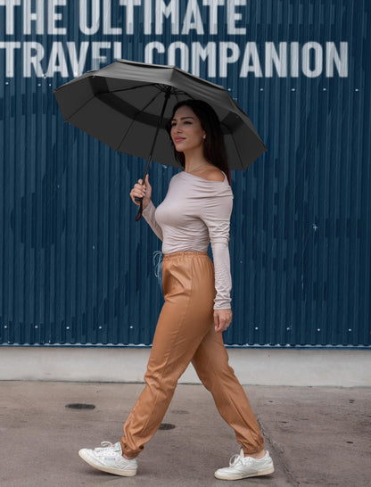 Repel Windproof Travel Umbrella - Compact & Withstands Winds up to 100MPH, Strongest Premium Auto Folding Umbrella for Rain and Sun - Durable, Light & Portable for Women & Men, Fits Backpack & Cars 🍁 All In One Marketplace Canada