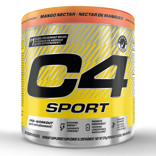 Cellucor C4 Sport Pre Workout Powder - Preworkout Energy with Creatine, Beta-Alanine, and 135mg Caffeine - NSF Certified for Sport - Mango Nectar, 30 Servings 🍁 All In One Marketplace Canada