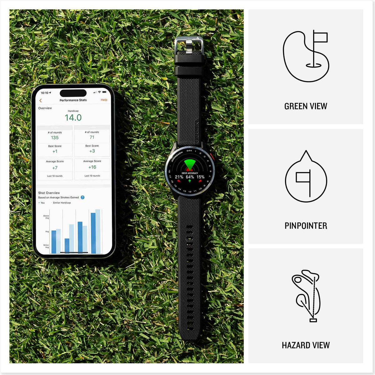 Garmin Approach S44, Essential Golf GPS Smartwatch, AMOLED Display, On-Course Features, Silver Aluminum Bezel with Twilight Silicone Band 🍁 All In One Marketplace Canada