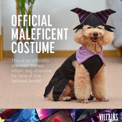 Disney for Pets Halloween Villains Maleficent Costume -XX-Large| Villains Halloween Costumes for Dogs, Officially Licensed Dog Halloween Costume, Purple