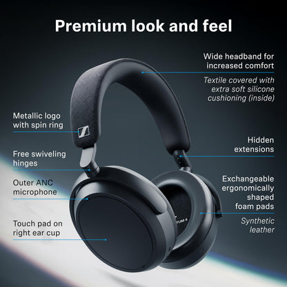 Sennheiser MOMENTUM 4 Wireless Headphones, ANC, 60 Hr Battery, Graphite 🍁 All In One Marketplace Canada