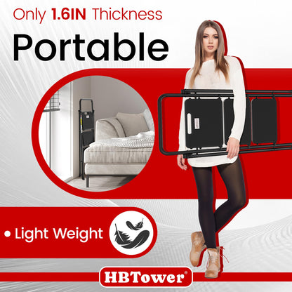 HBTower 3 Step Ladder, Folding Step Stool with Wide Anti-Slip Pedal, 500lbs Sturdy Steel Ladder, Convenient Handgrip, Lightweight, Portable Steel Step Stool, Black 🍁 All In One Marketplace Canada