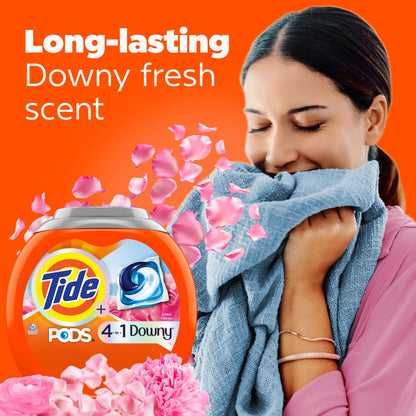 Tide PODS Laundry Detergent soap with a touch of Downy 4-in-1 Detergent, Stain Remover, Freshness, Softness, Fabric Protecter, HE compatible, 57 Count 🍁 All In One Marketplace Canada