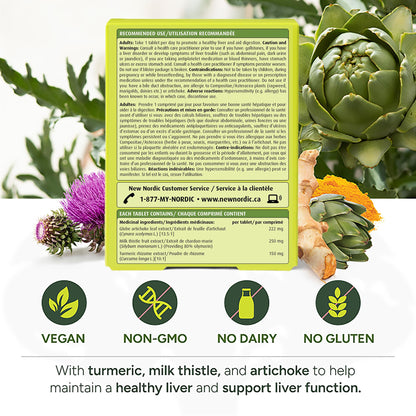 New Nordic Active Liver Milk Thistle Tablets, Liver Support, 30 Day Supply 🍁 All In One Marketplace Canada