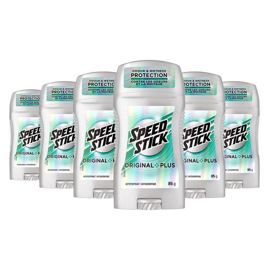 Speed Stick Antiperspirant Deodorant for Men, Original Plus Scent, 85g (6 Pack) – 24-Hour Odor Protection, Fresh Masculine Fragrance, Smooth Application Men's Deodorant, Long-Lasting Confidence 🍁 All In One Marketplace Canada