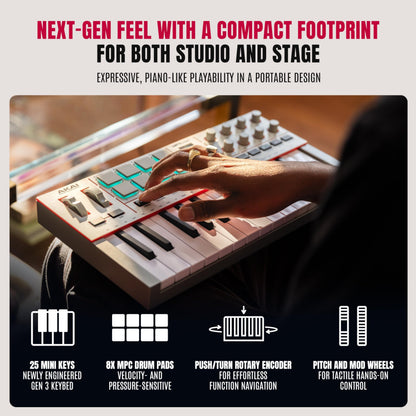 Akai Professional MPK Mini IV 25-Key USB-C MIDI Keyboard Controller, Grey 🍁 All In One Marketplace Canada