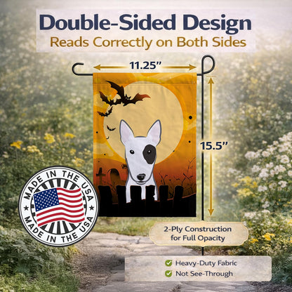 Caroline's Treasures BB1767GF Halloween Bull Terrier Garden Size Flag, Small, Multicolor