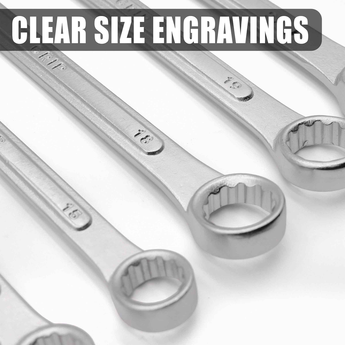 Grip 24 pc All-Purpose Master Combination Wrench Set MM/SAE - Metric 7mm to 22mm - SAE 1/4” to 1" - Roll-up Pouch - General Household, Garage, Auto Repairs, Cars, Trucks, Boat 🍁 All In One Marketplace Canada